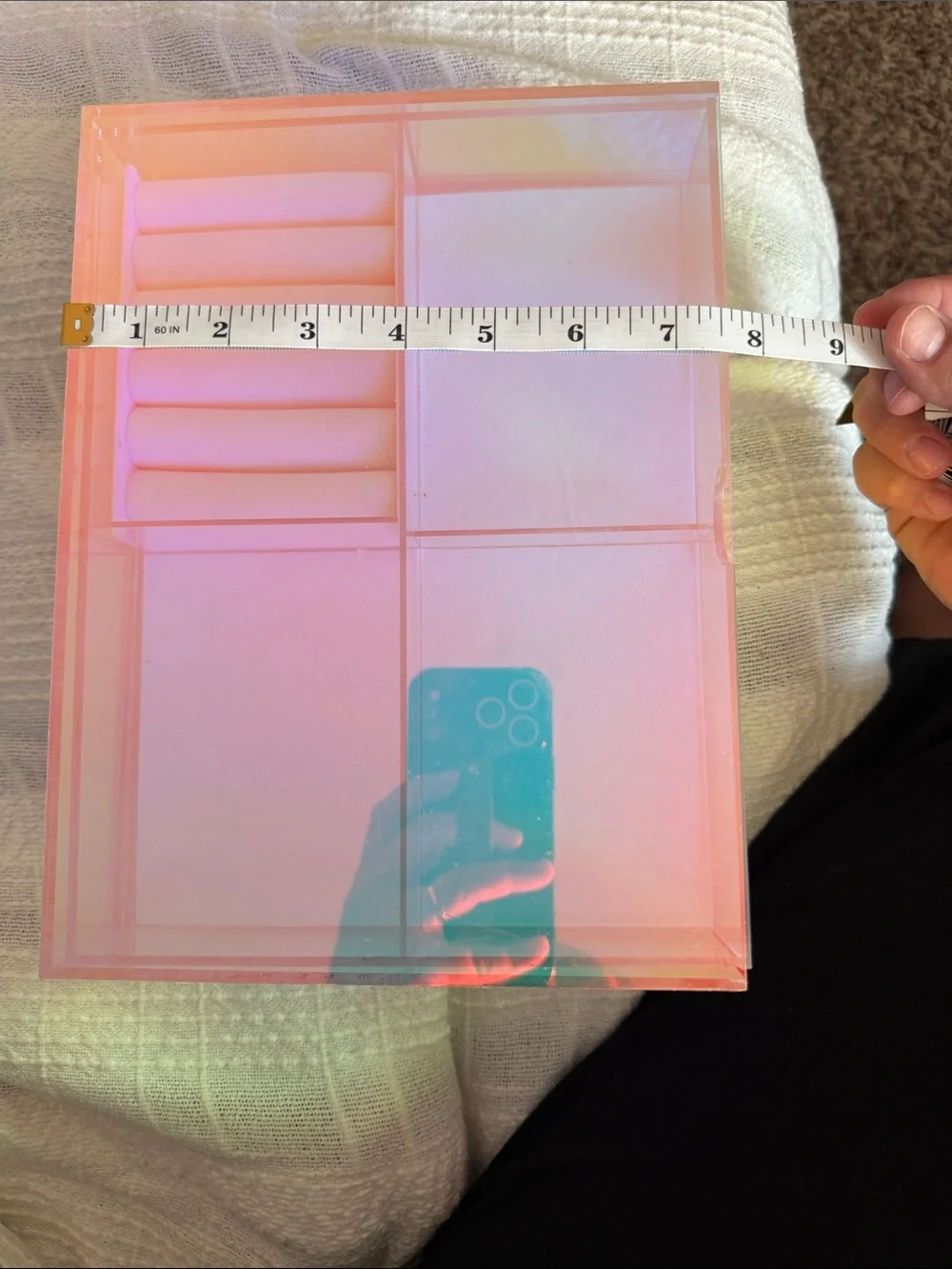 Iridescent Acrylic 3-Drawer Jewelry Organizer
